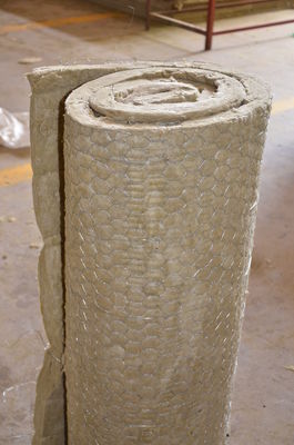 stonewool thermal Insulation Blanket , Mineral Wool Wired Mesh Blanket